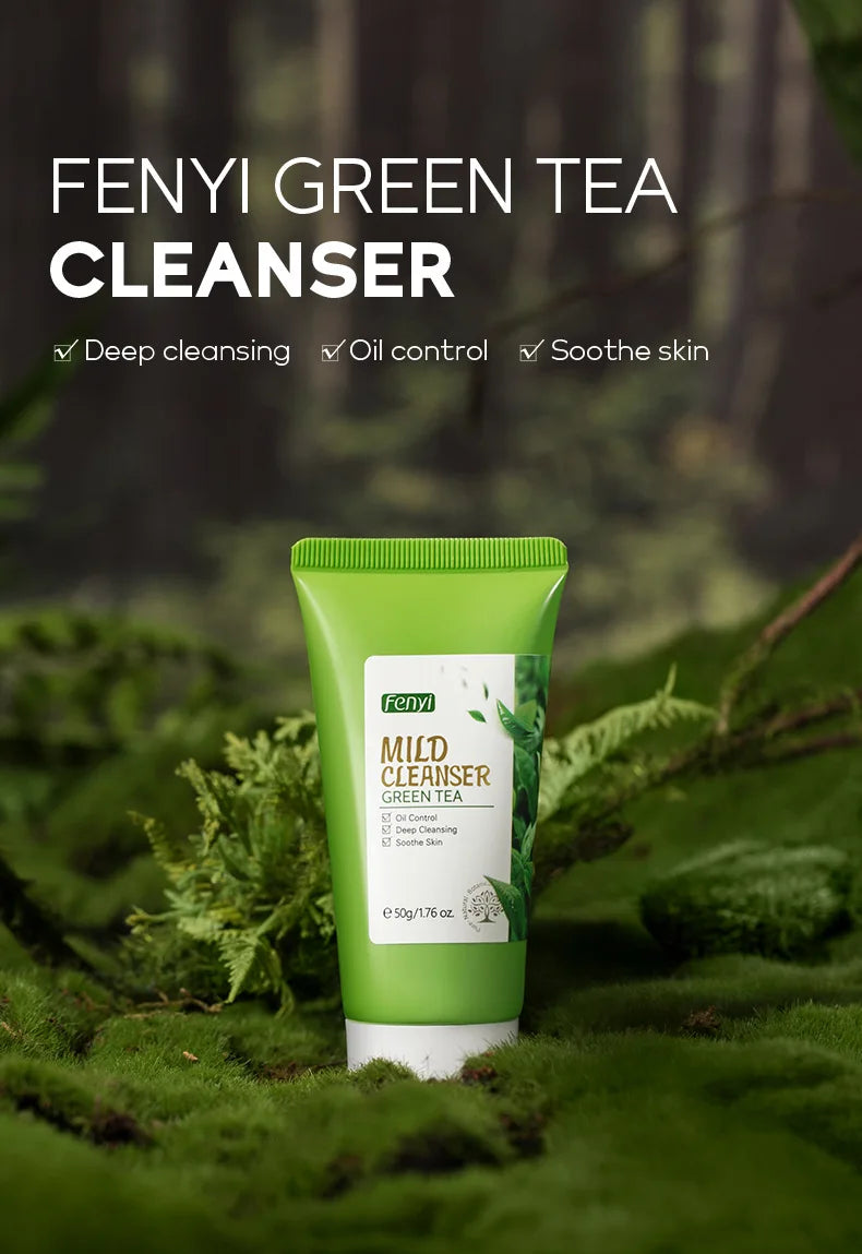 Green Tea Skin Care Face Wash – Moisturizing & Blackhead Removing Foam