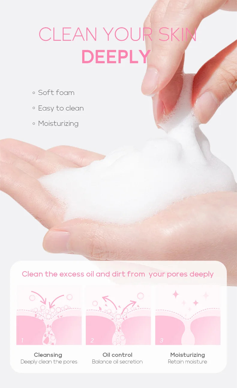 Green Tea Skin Care Face Wash – Moisturizing & Blackhead Removing Foam