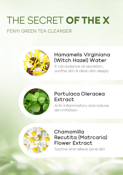 Green Tea Skin Care Face Wash – Moisturizing & Blackhead Removing Foam